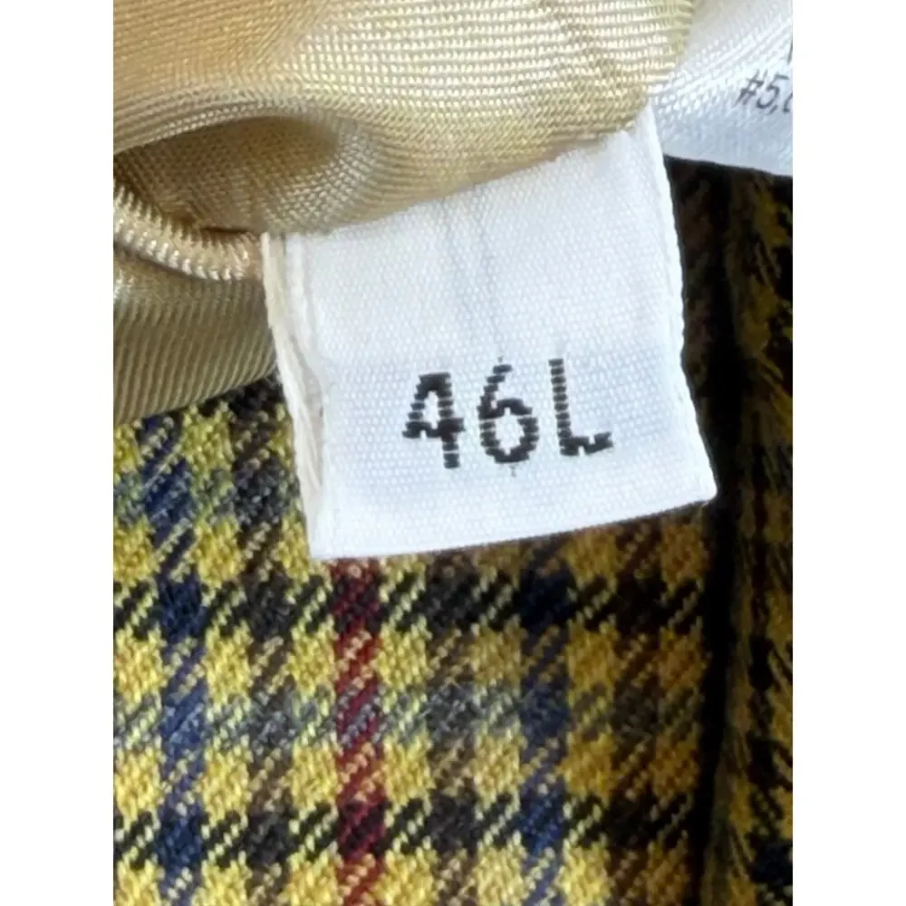 Hart Schaffner Marx Mens 46L Brown Loro Piana Cashmere Houndstooth Blazer Jacket